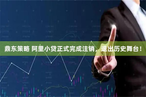 鼎东策略 阿里小贷正式完成注销，退出历史舞台！
